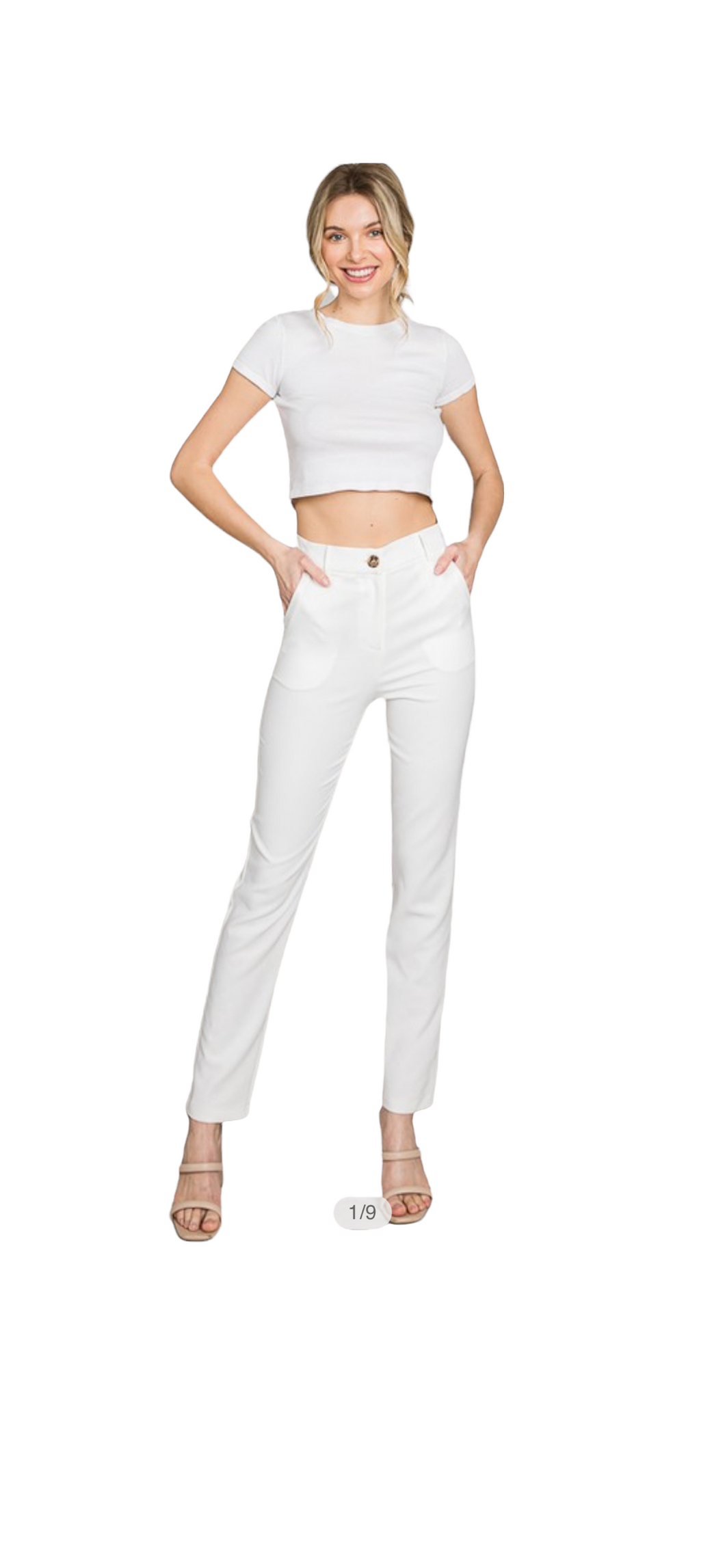 Play Your Part Trouser Pants - Ivory